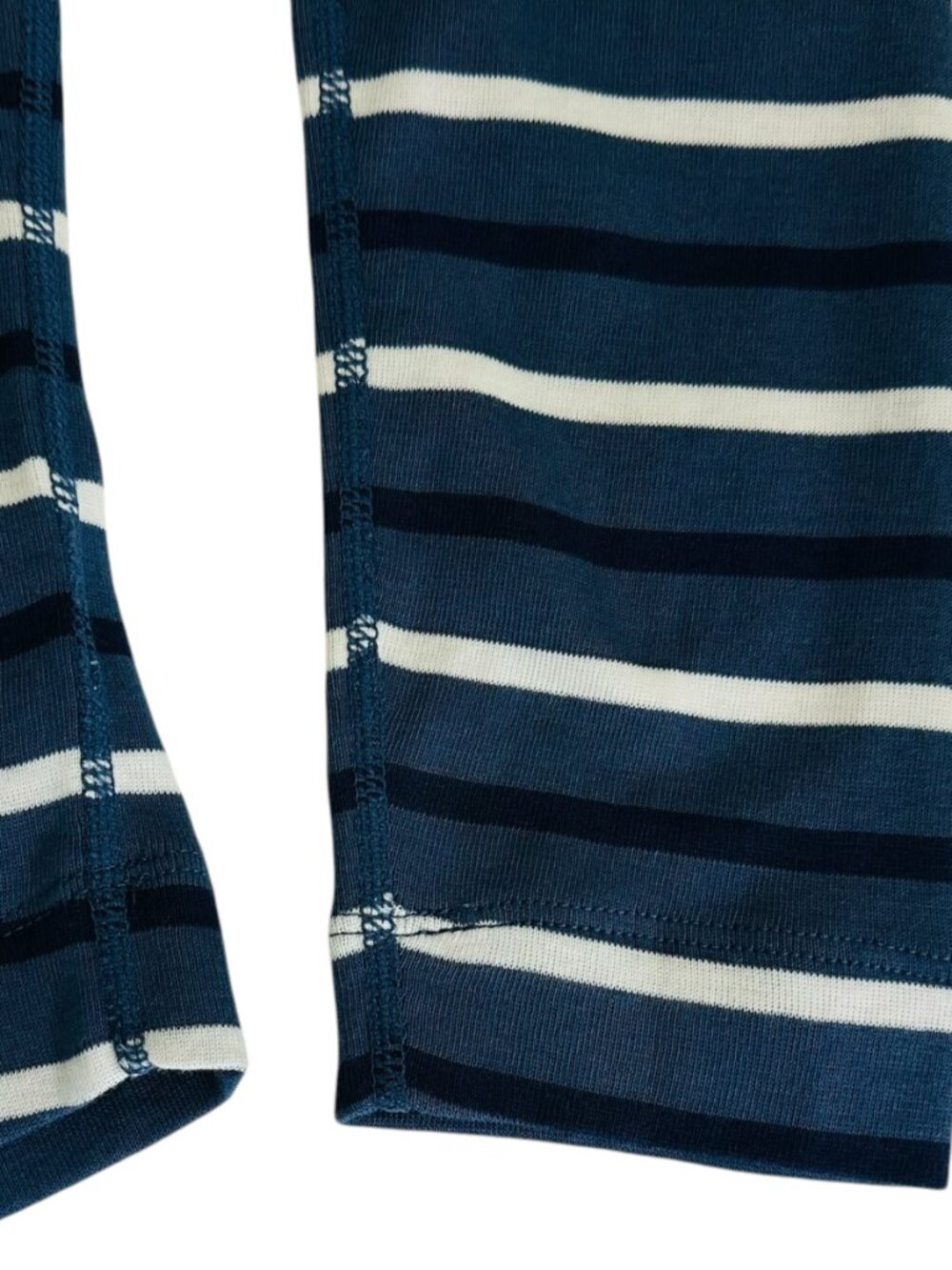 Three Dots Women's Size S Stripe Long Sleeve Crew Neck Blue White Knit Top NEW - Picture 7 of 8